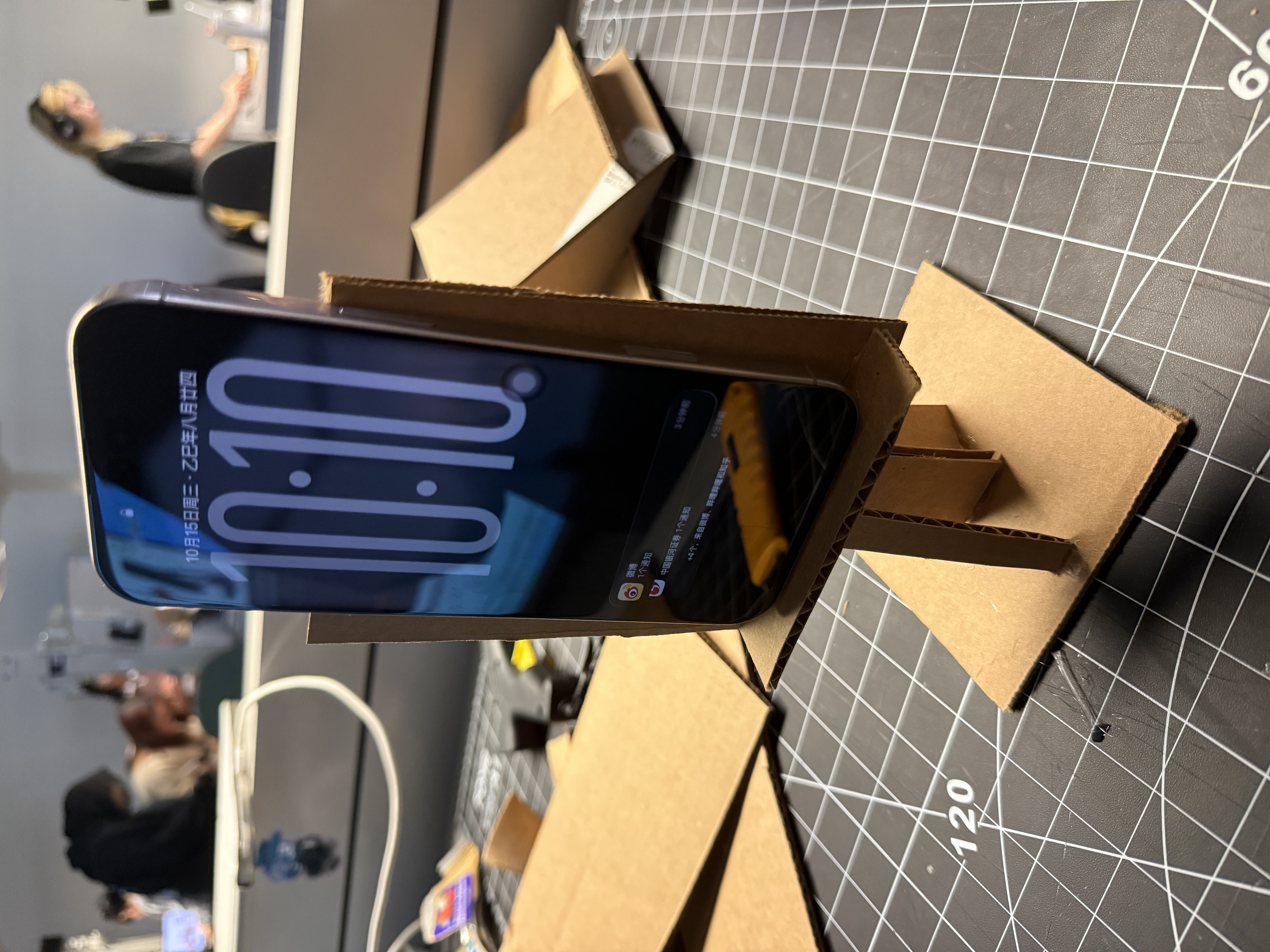 I designed my own vertical stand concept to explore a more compact, upright structure.